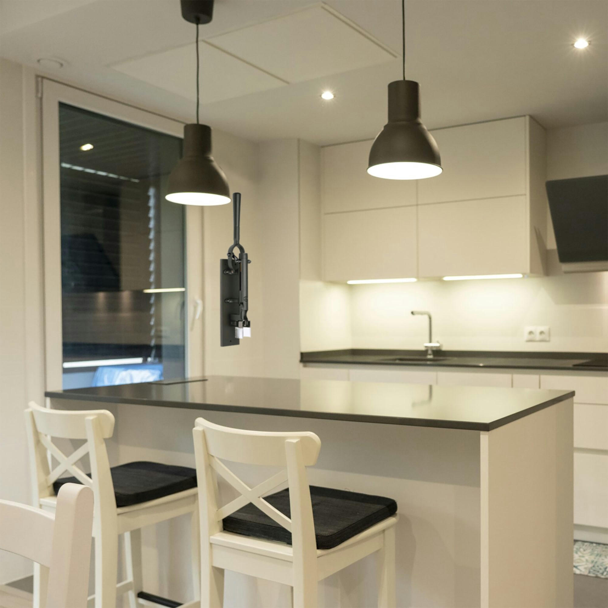 TRADICIONAL - Tire-bouchon mural Cuivre vieilli avec support