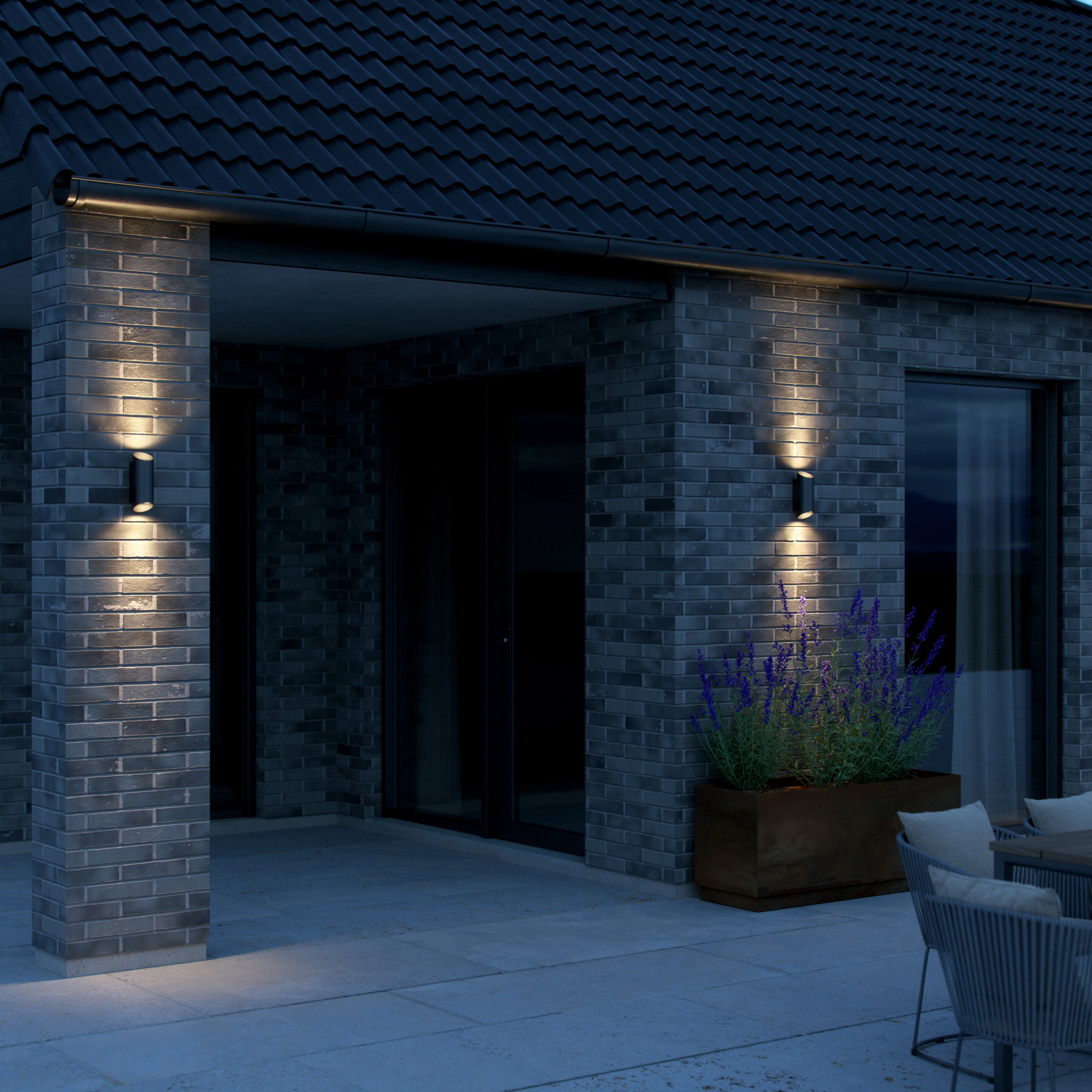 Nordlux Nico Wandlamp - Rond H 23,5 cm - Zwart