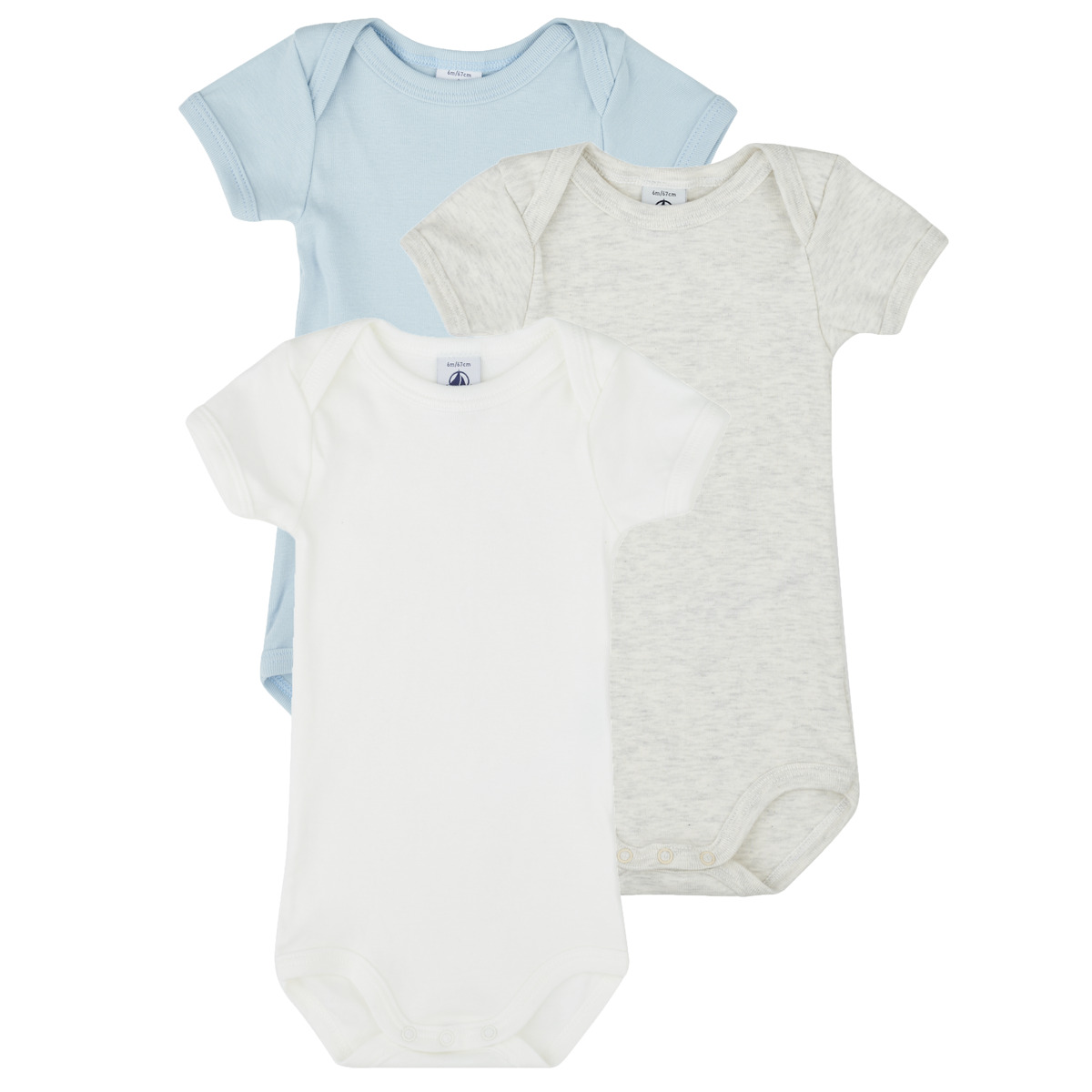 Petit Bateau - 3 BODIES US MC - Multicolour