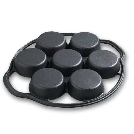 SOGA 2X Cast Iron Takoyaki Fry Pan Octopus Balls Maker 7 Hole Grill Mold 32cm