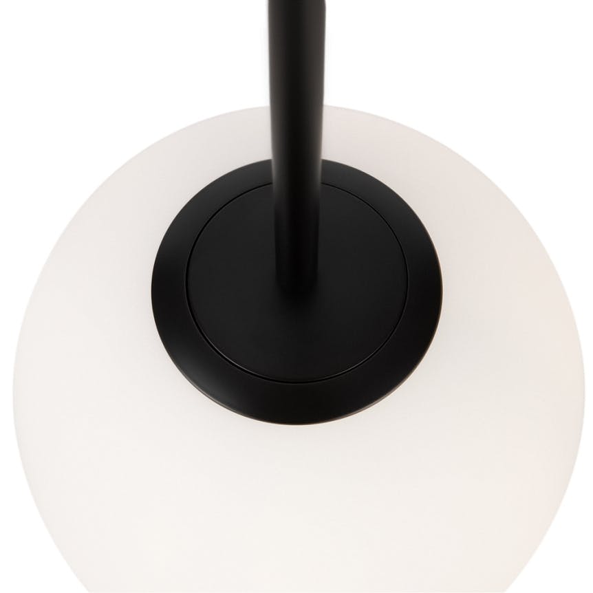Suspension globe noire - verre dépoli 20 cm DELTONA