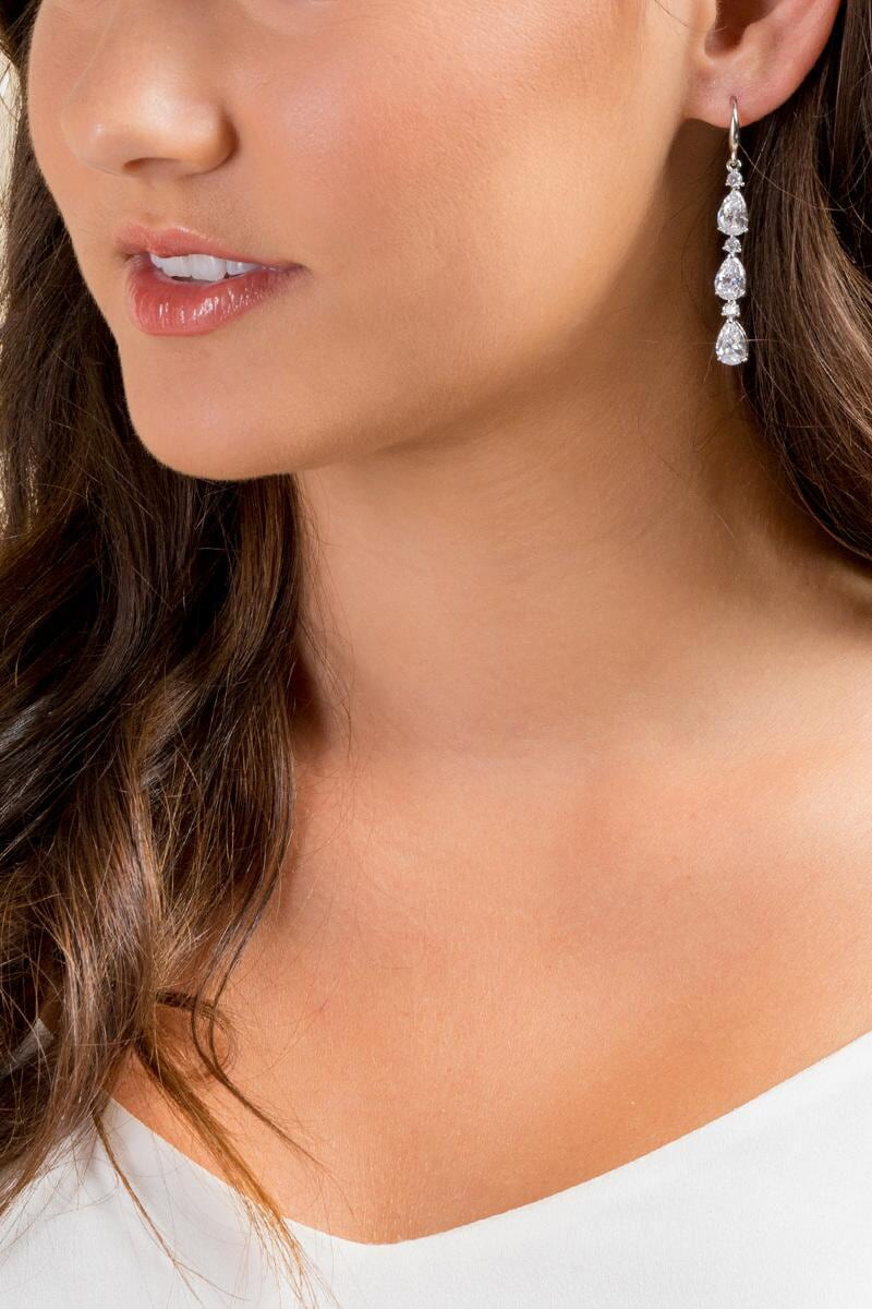 Nevaeh Cubic Zirconia Drop Earrings