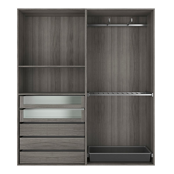 Caisson chêne grisé GoodHome Atomia H. 225 x L. 100 x P. 45 cm