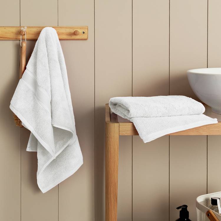 Habitat Egyptian 2 Pack Face Cloth - White