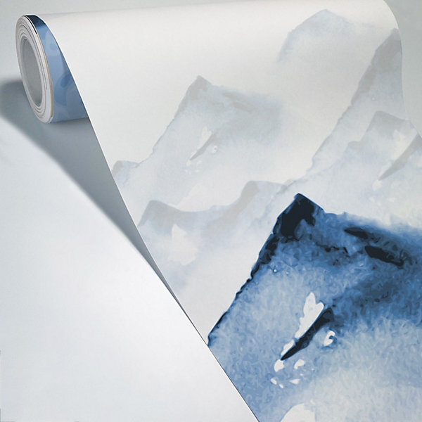 Papier peint panoramique - Yukon - Bleu - intissé : 150g/m² - 5 lés : 240x270cm