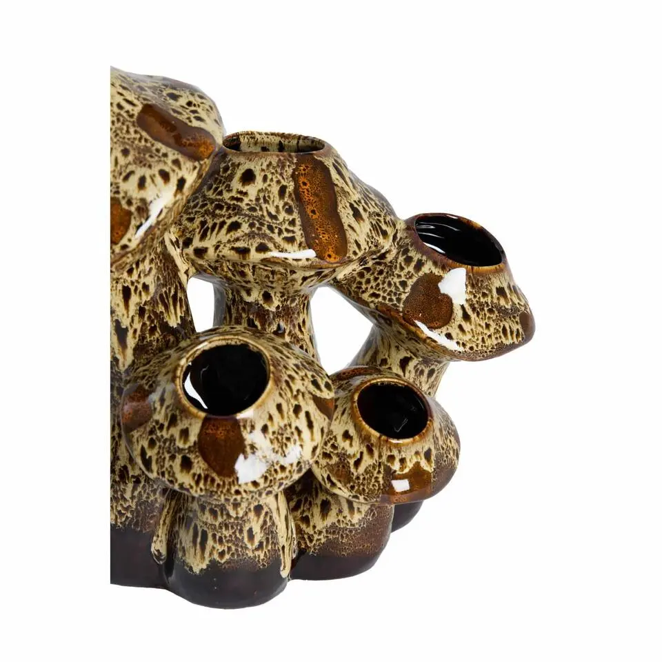 Vaas Mushroom - Donkerbruin - 31.5x20.5x27.5cm