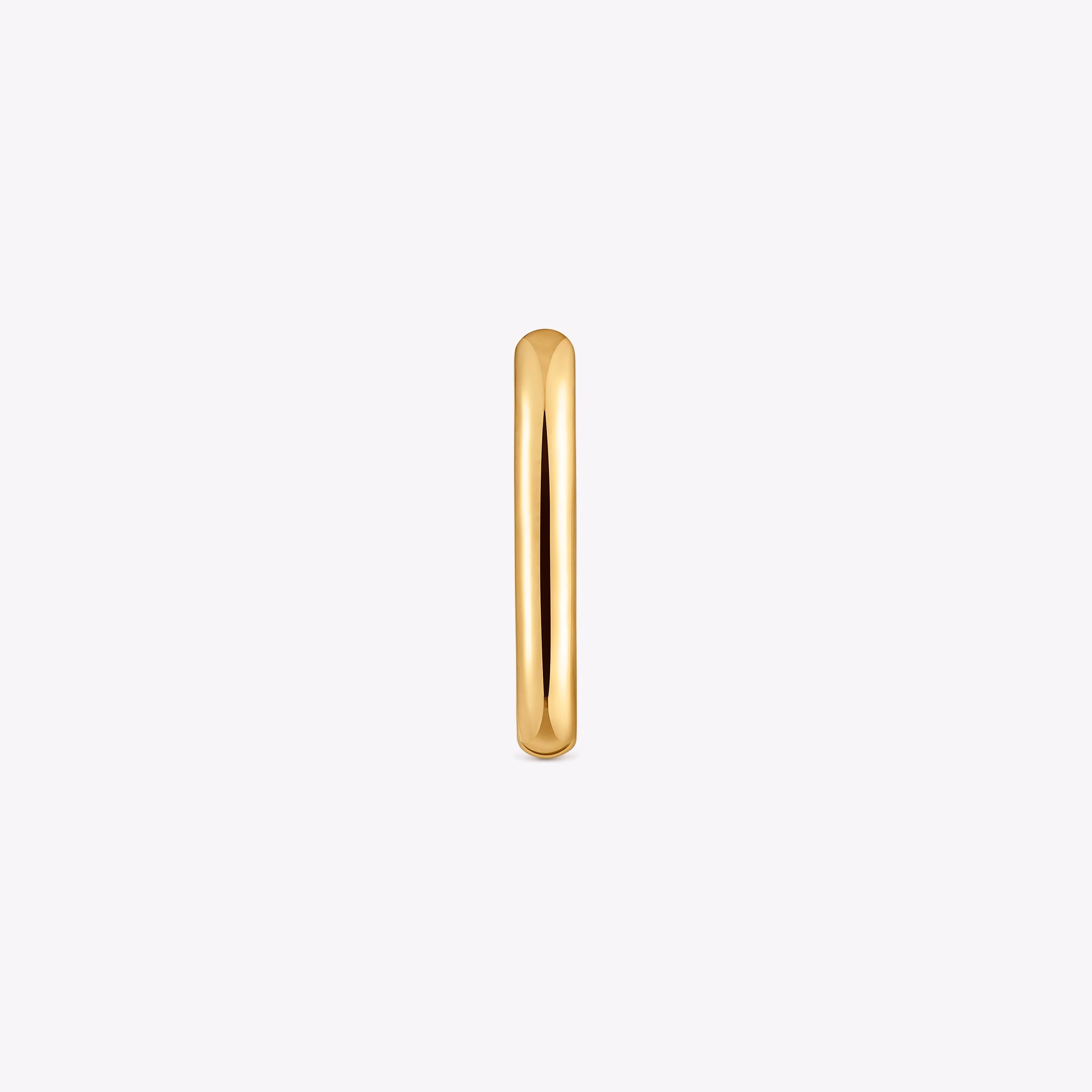 Pendiente individual de aro con baño de oro 18 kt sobre plata 13 mm Basics