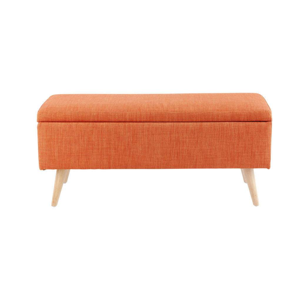 - Banquette coffre vintage orange