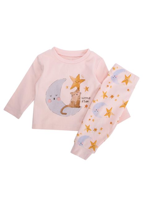 Baby Girls Pink Little Star Pyjama Set