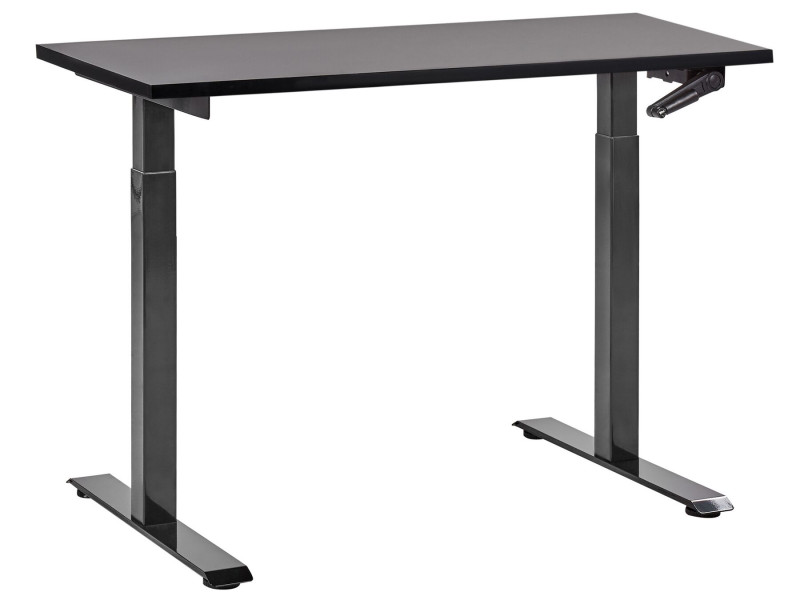 Biurko regulowane manualnie 120x72 cm czarne