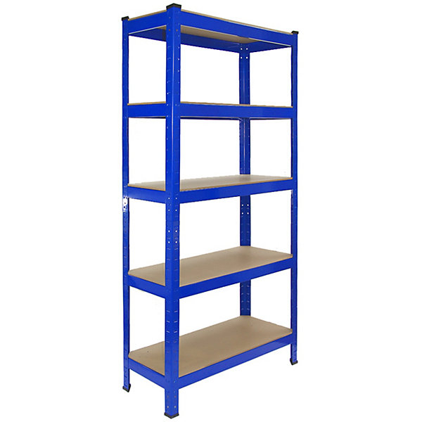 3 x Monster Racking T-Rax Rayonnage étagère Robuster, Bleu, 75cm L, 30cm P