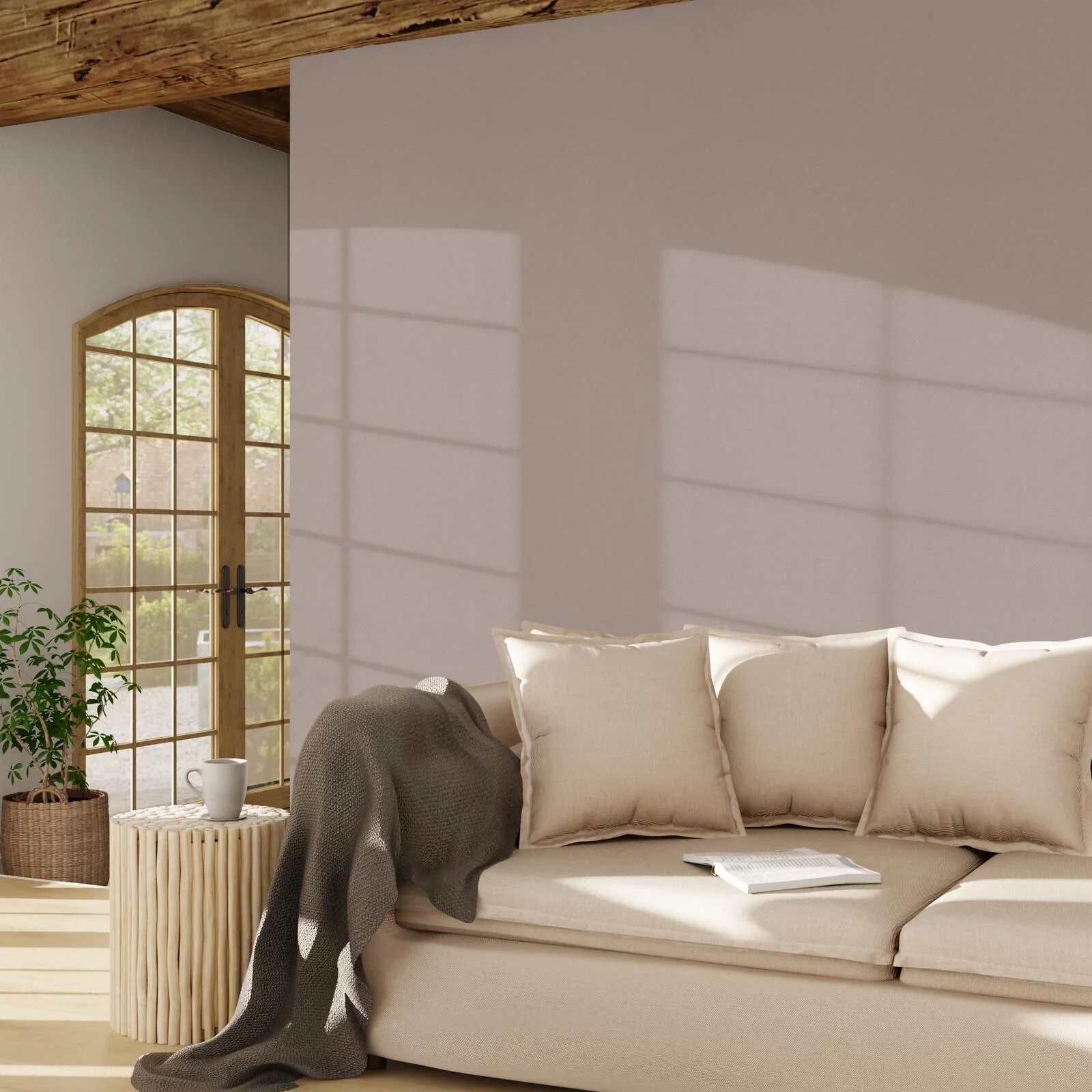 Papier peint intissé PALAZZO coloris taupe