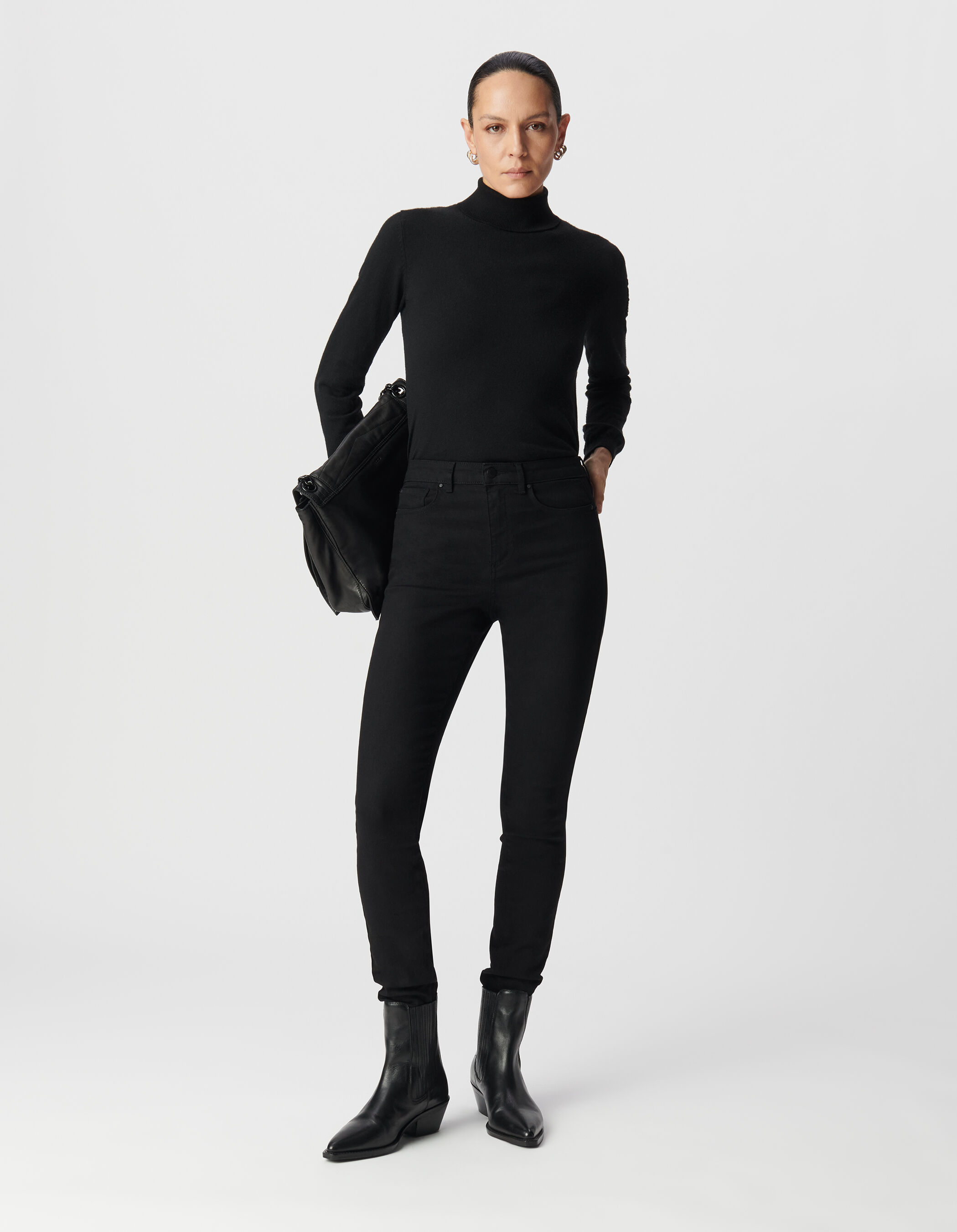 Jean slim noir sculpt up 7/8e Femme