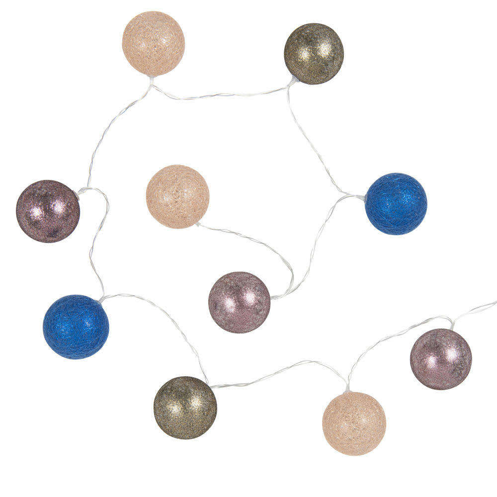 NEREID - Guirlande lumineuse bleue, dorée et écrue 10LED L166