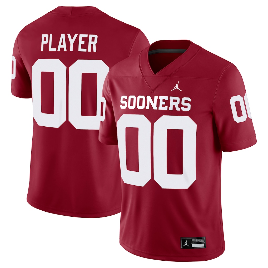 Oklahoma Sooners Jordan Brand NIL Pick-A-Player Football Replica Jersey - Crimson