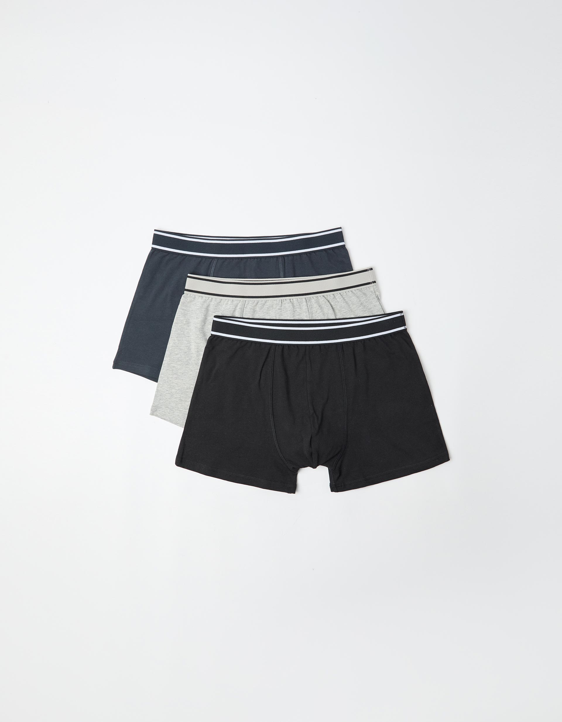 3 Boxers, Homem, Preto/ Cinza