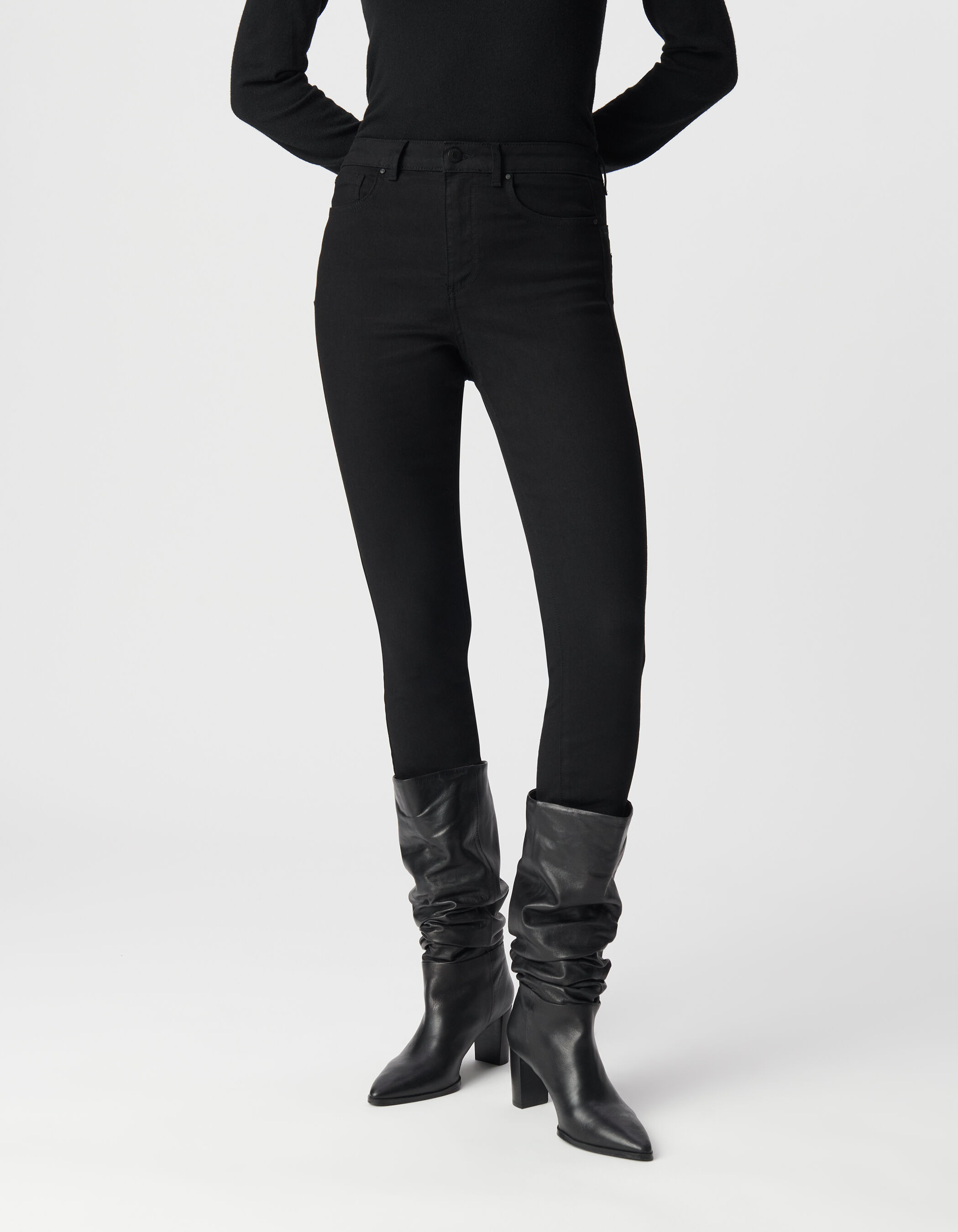 Jean slim noir sculpt up 7/8e Femme