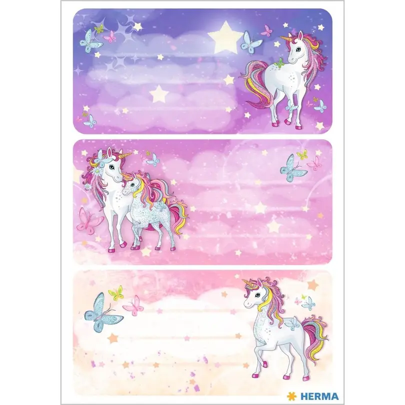 Etiketten 9er-Set Einhorn