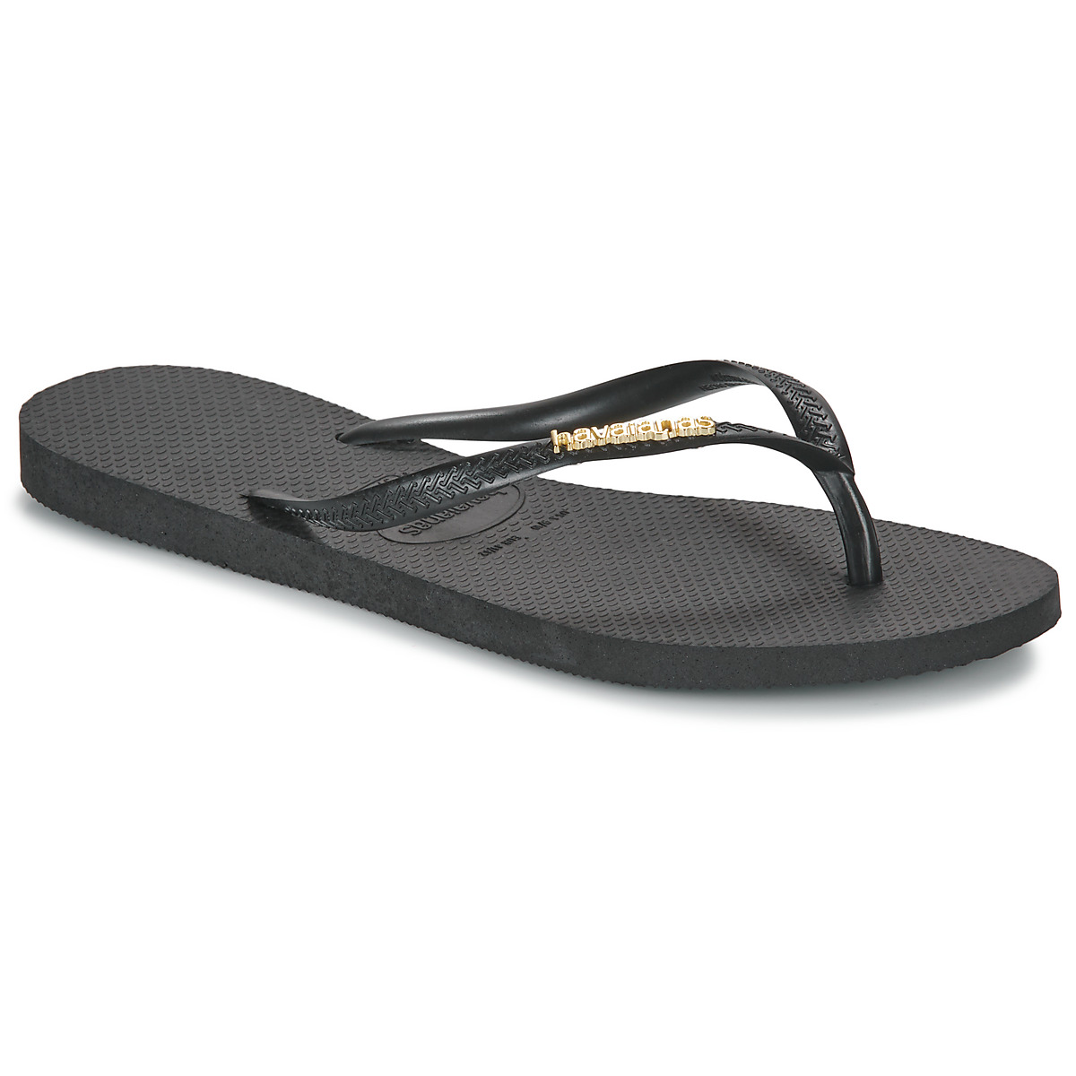 Havaianas - SLIM LOGO METALLIC - Black