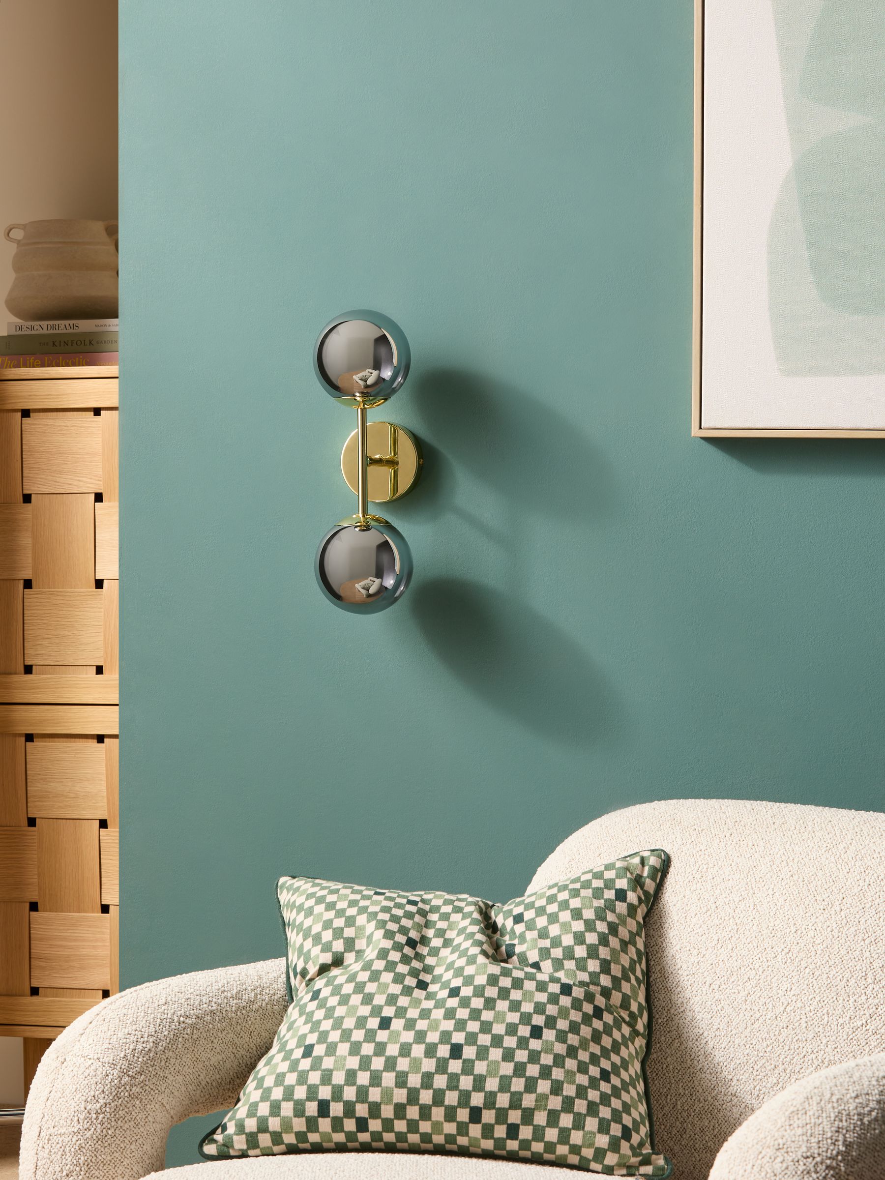 Globe Wall Light in Gold/Smoke Grey