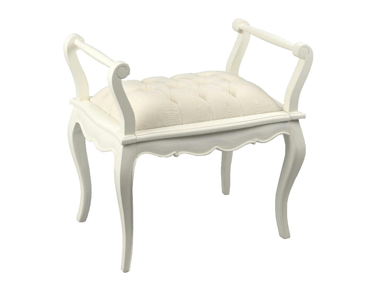 JOSEPHINE - Banquette 1 place en bois blanc cassé