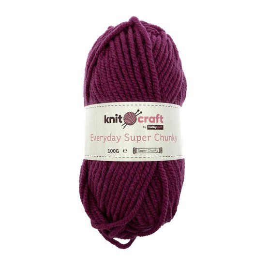Knitcraft Magenta Everyday Super Chunky Yarn 100g
