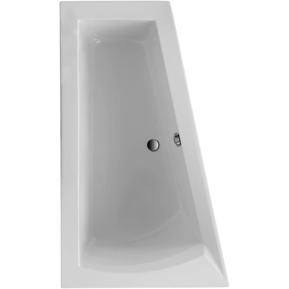 Badewanne, BxHxL: 100 x 50 x 170 cm, asymetrisch