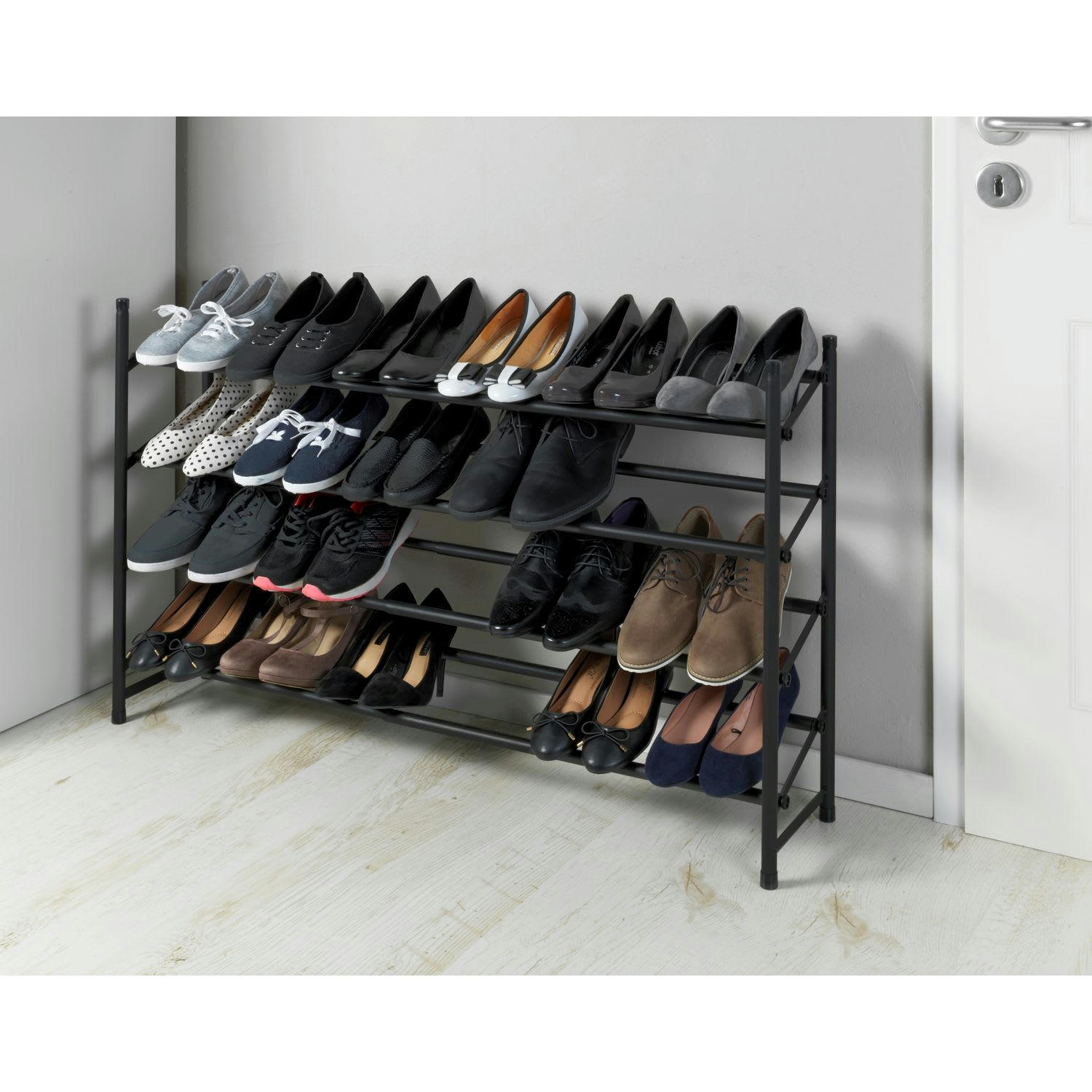 HERO - Étagère à chaussures antiglissante hero extensible, pour 24 paires de