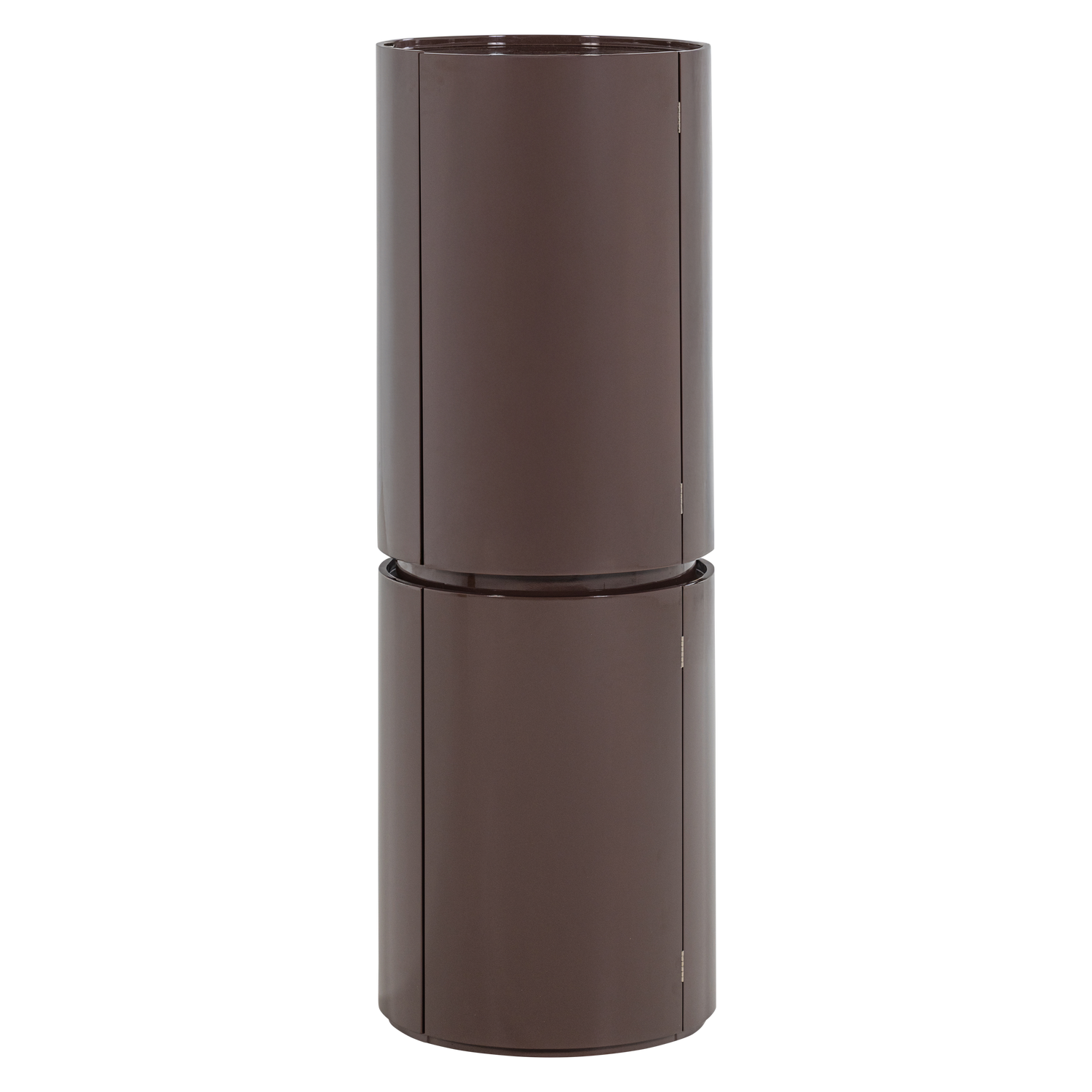 WOOOD ronde kast 135xØ45 cm Sera - Hout - Hoogglans Donkerbruin - 135x45x45