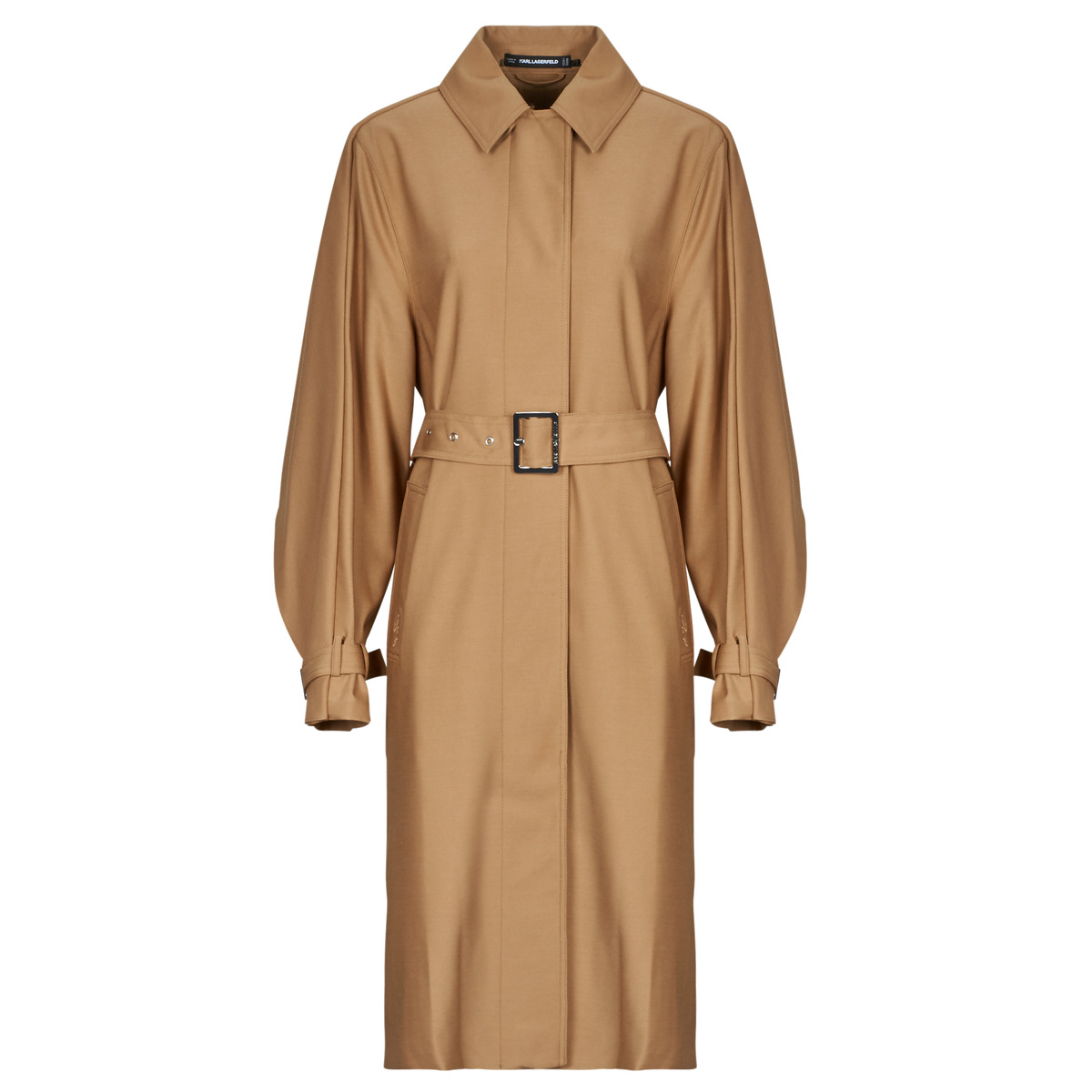Karl Lagerfeld - PLEATED TRENCH COAT - Camel