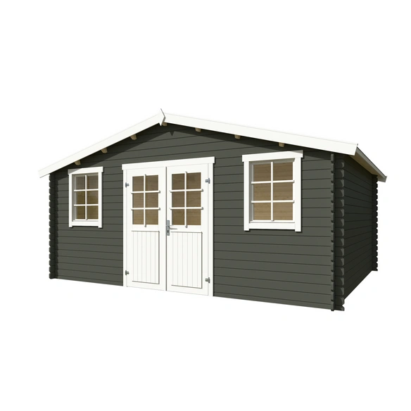 Gartenhaus »Udo«, BxHxT: 522,4 x 256,5 x 400 cm (Außenmaß inkl. Dachüberstand), grüngrau