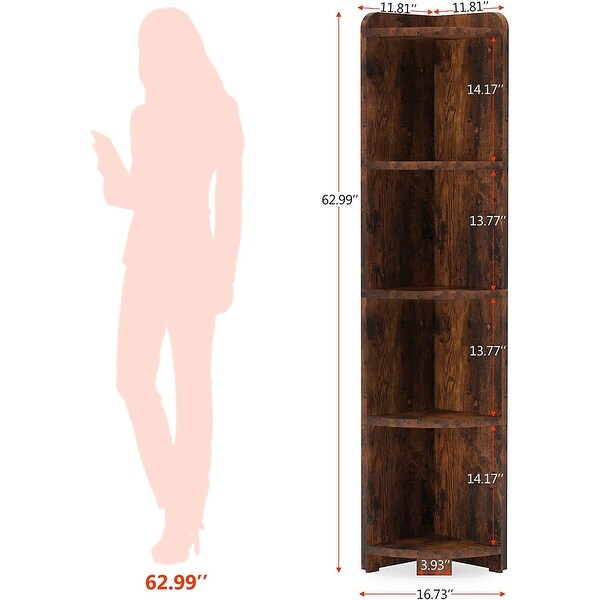 Bluebell 5 Tier Corner Shelf for Home Office Dining Room Bedroom