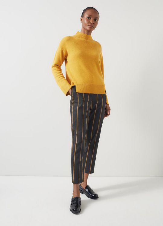 Jemima Black & Conker Stripe Trouser