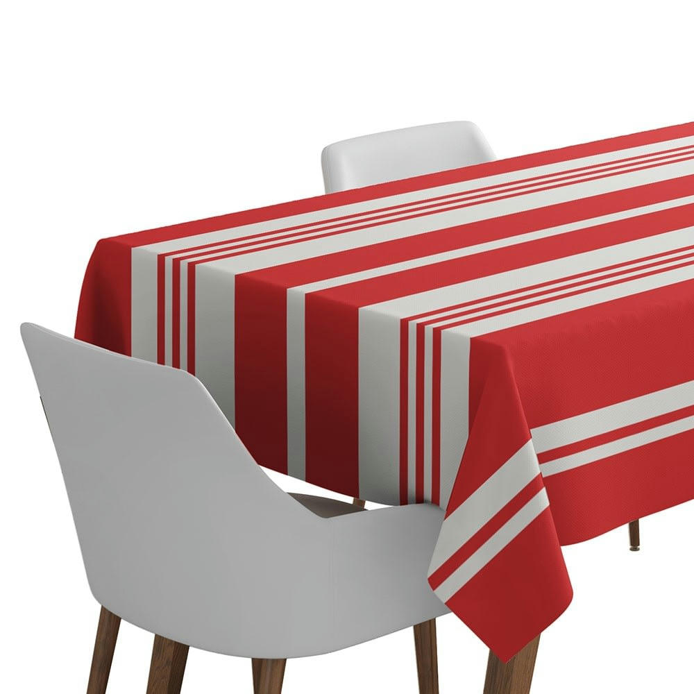PAMPELUNE - Nappe coton Rouge 180x300 cm