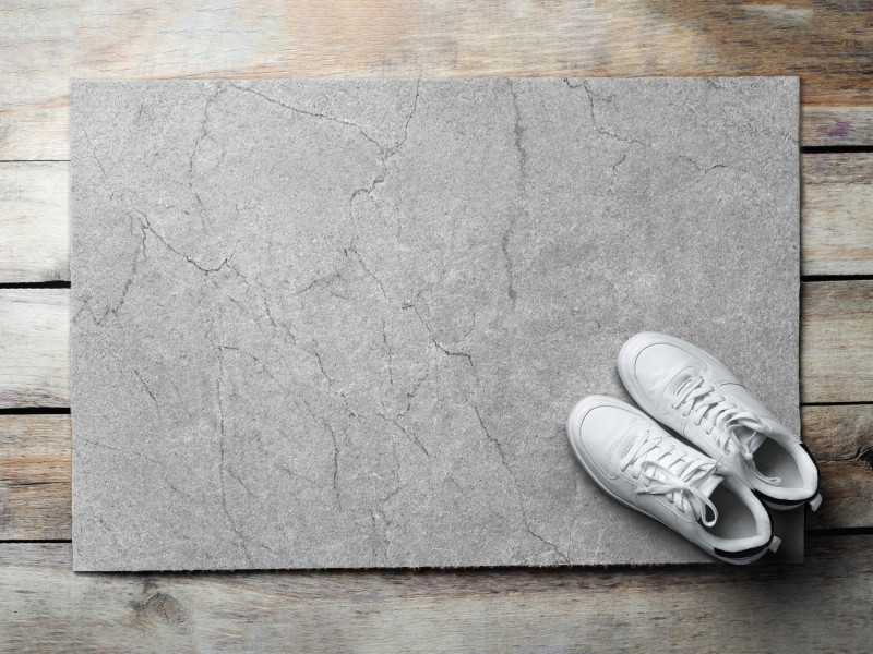 Wycieraczka domowa 60x40 Szary beton surowy styl mata Tulup