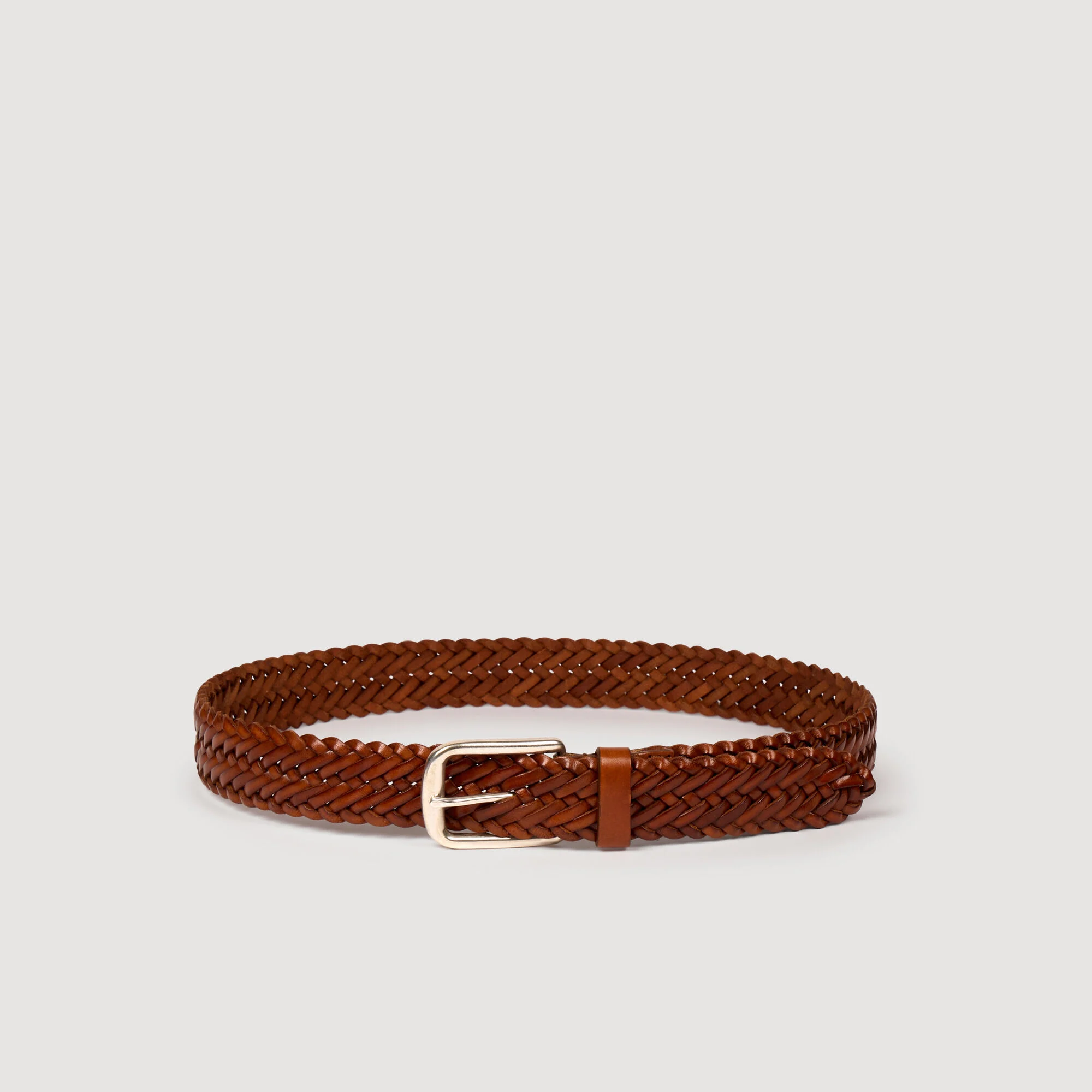 Ceinture en cuir tressé