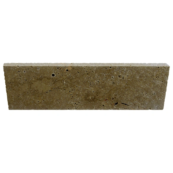 Randstein »Keona Brown«, Rasenkante, LxBxH: 61 x 3 x 20 cm, Travertin, braun/beige