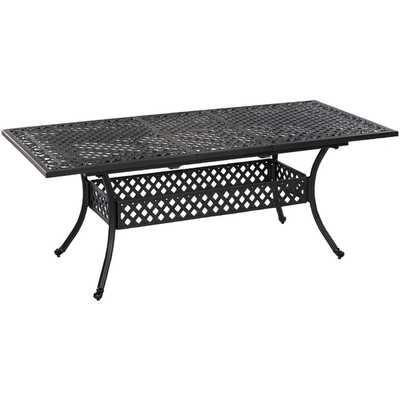 Ausziehtisch »Athos«, BxHxL: 93 x 74 x 203 cm, Tischplatte: Aluminium