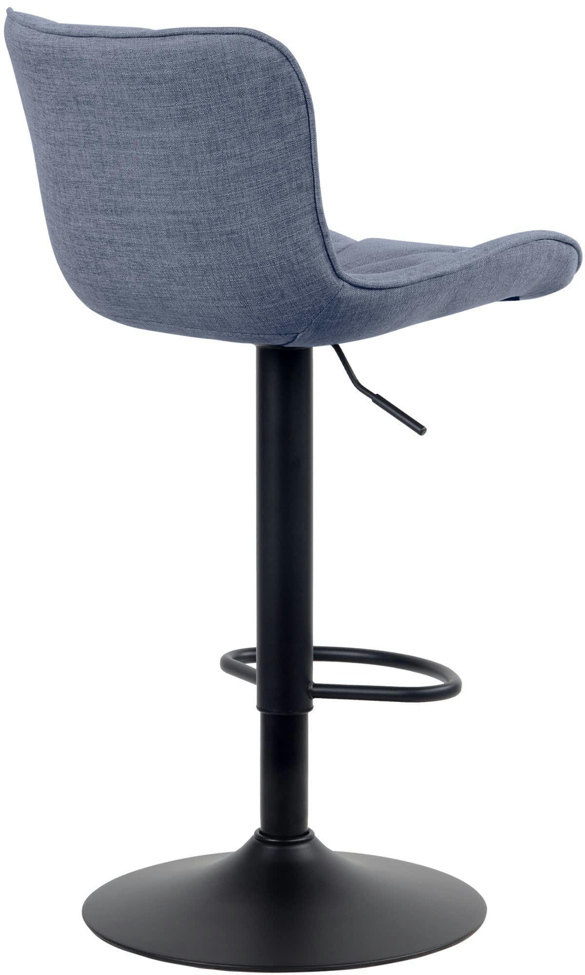 LINUS - Lot de 2 tabourets de bar ajustables en tissu Bleu