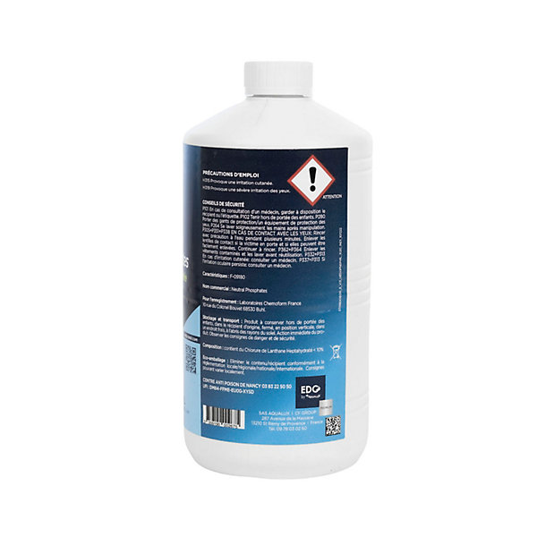 Neutral Phosphates - Stop Phosphates Algues Vertes Piscine - Compatible Tout Traitement - Bidon 1L - Edg Gamme Premium