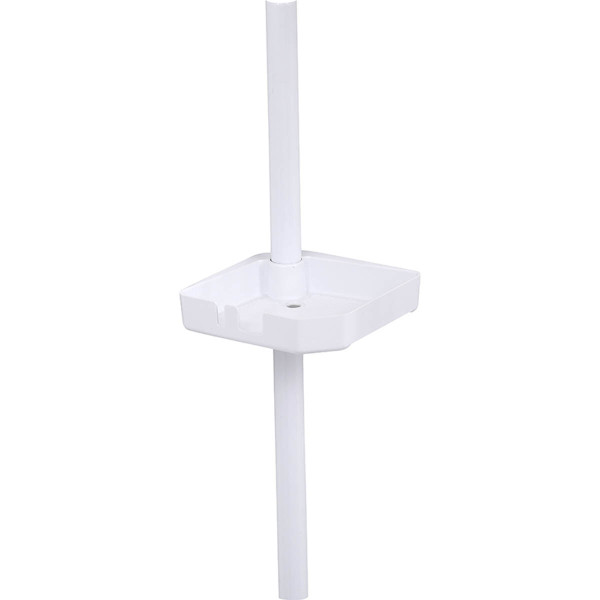 Półka prysznicowa 3-poziomowa teleskopowa 20x15x121-250 cm Biała