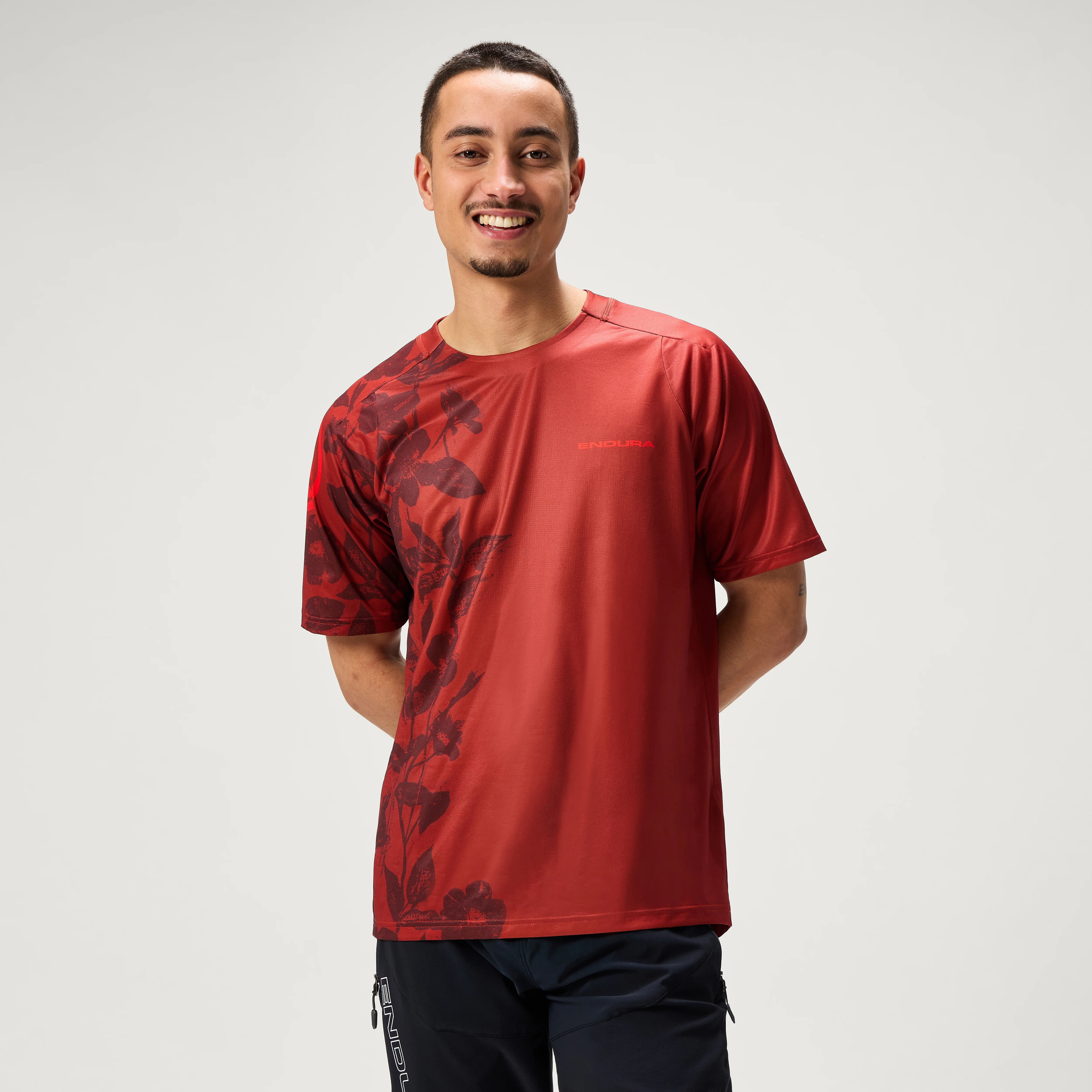Men's Ltd Botanic Print S/S Tee - Brick Red