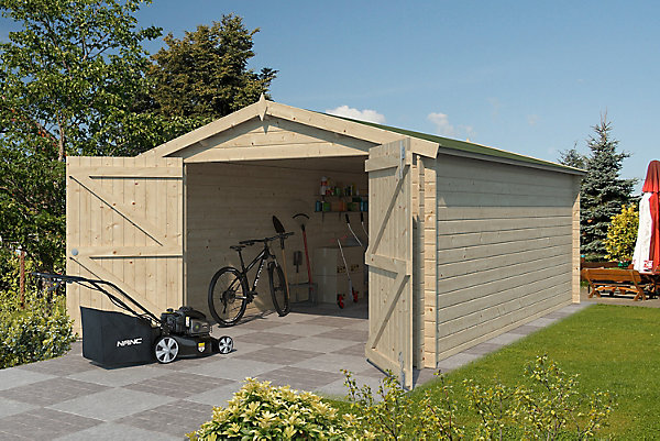 Garage en bois ép.28mm surface totale 20.06m²