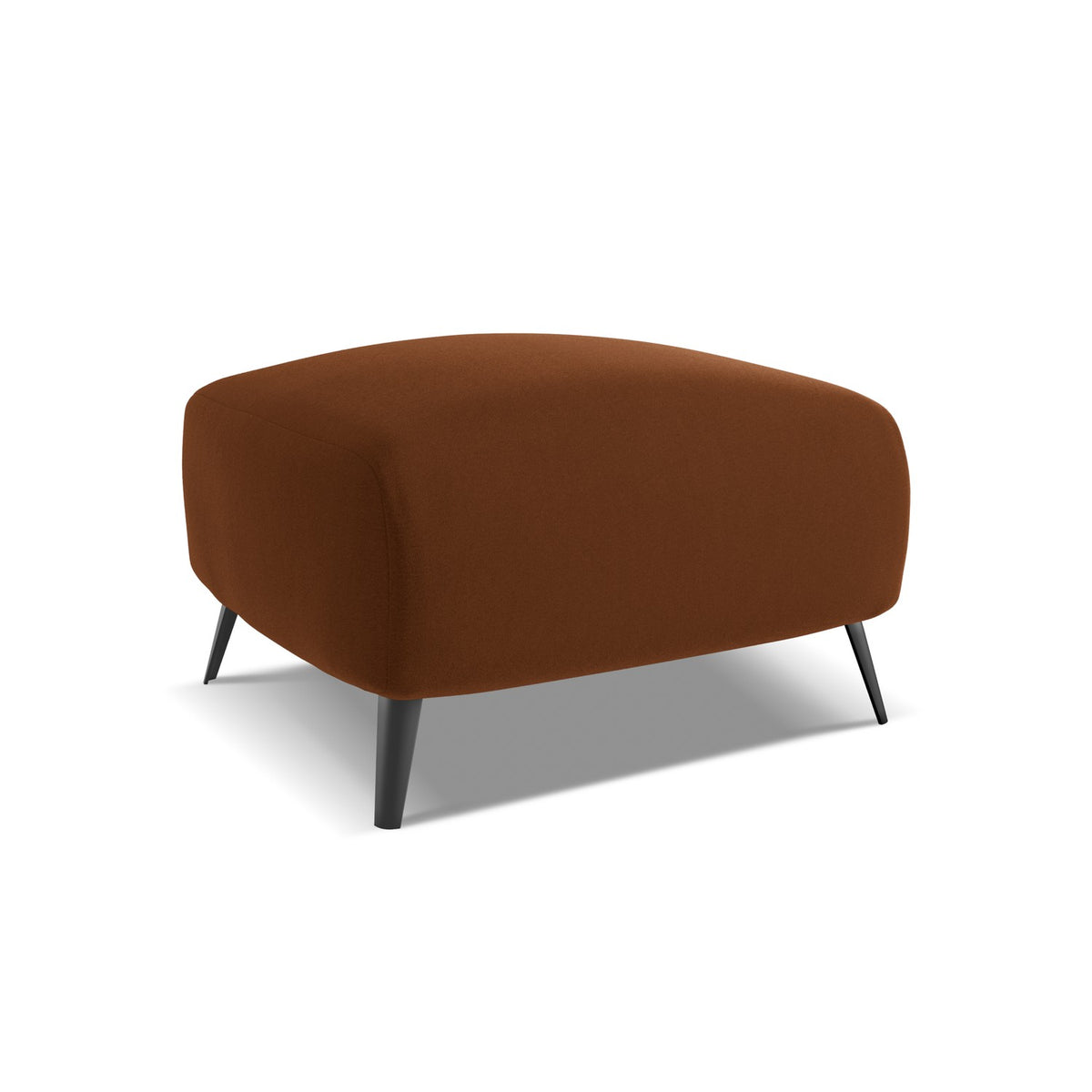 LaMiaSofa Poef Genova - velours - terracotta - 65x65x44
