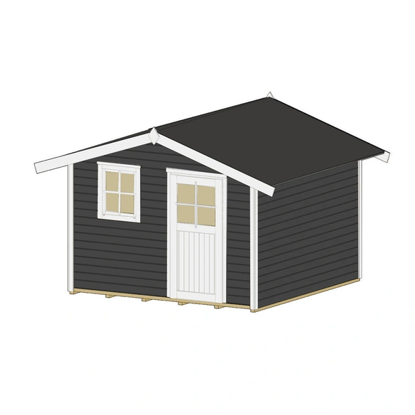 Gartenhaus »123 Gr.3«, Holz, BxHxT: 390 x 247 x 205 cm (Außenmaße inkl. Dachüberstand)