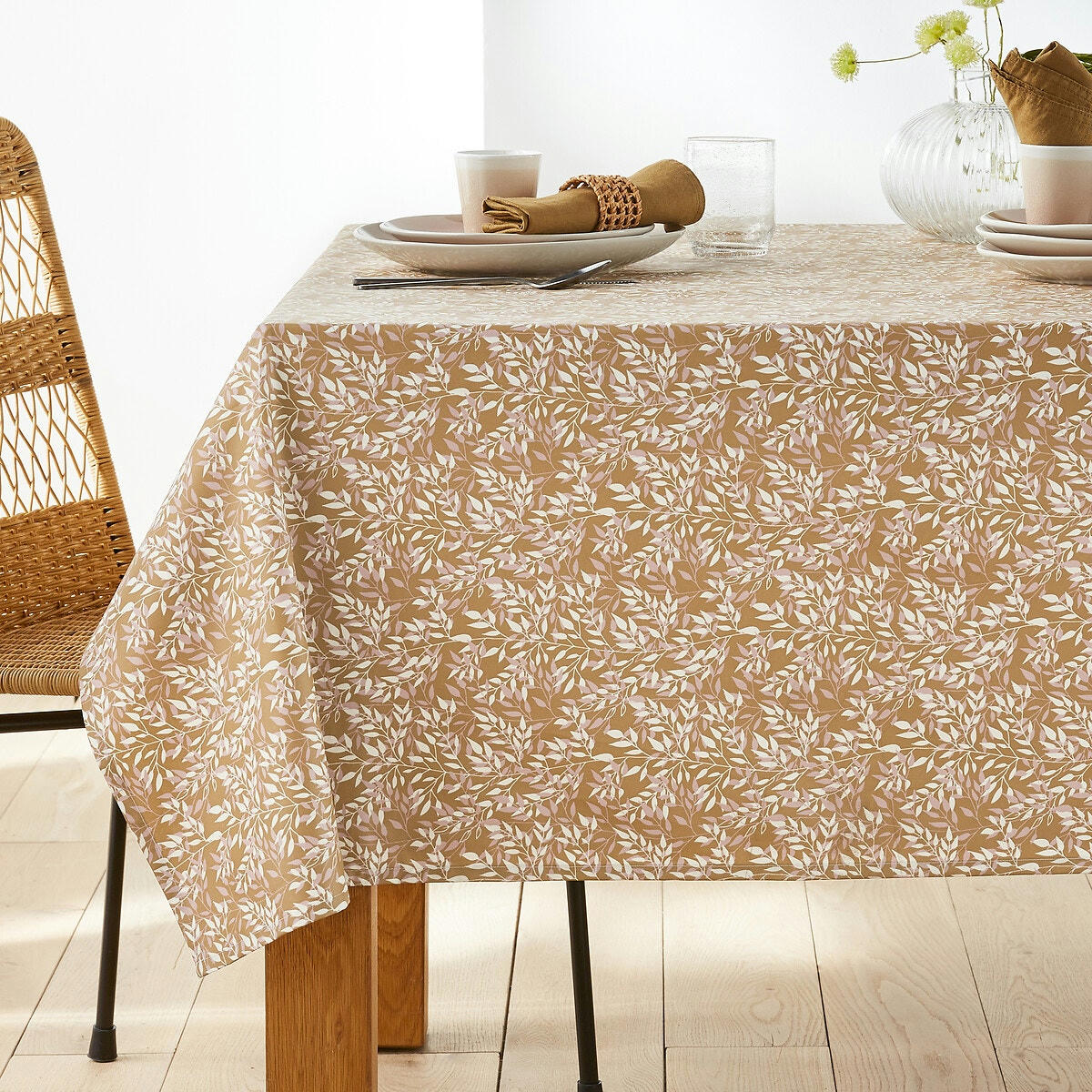 Nappe type toile cirée, pur coton souple, Nara