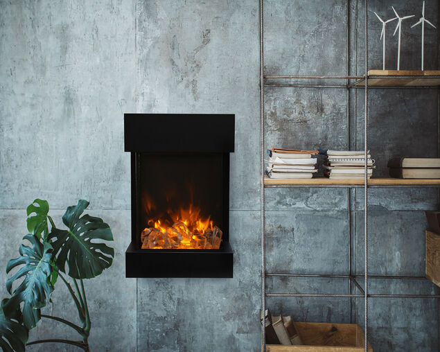 Amantii Smart 25" unit - 11 3/4" in depth 3 sided glass fireplace