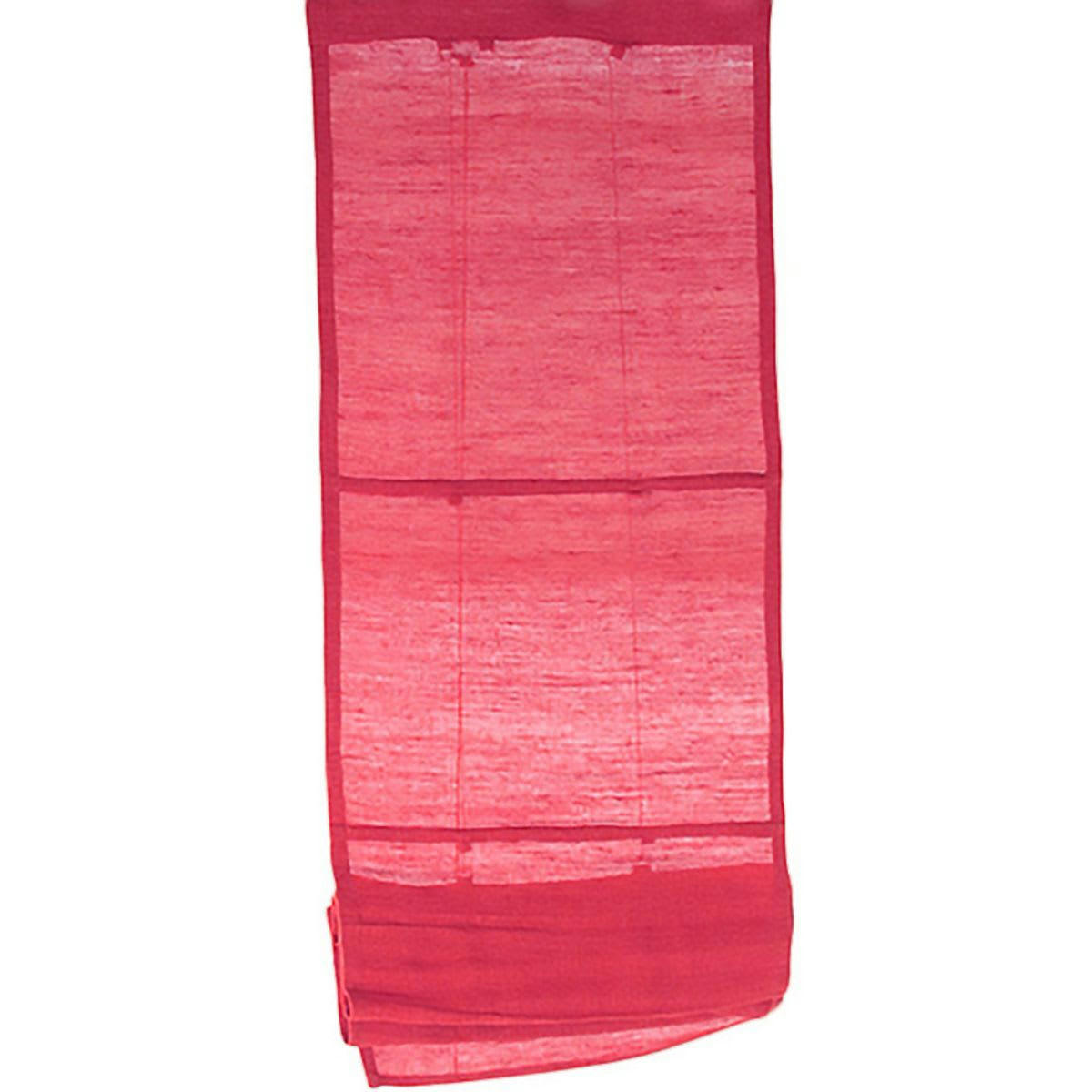TRIBU - Store voilage en jute et coton rouge 60x200