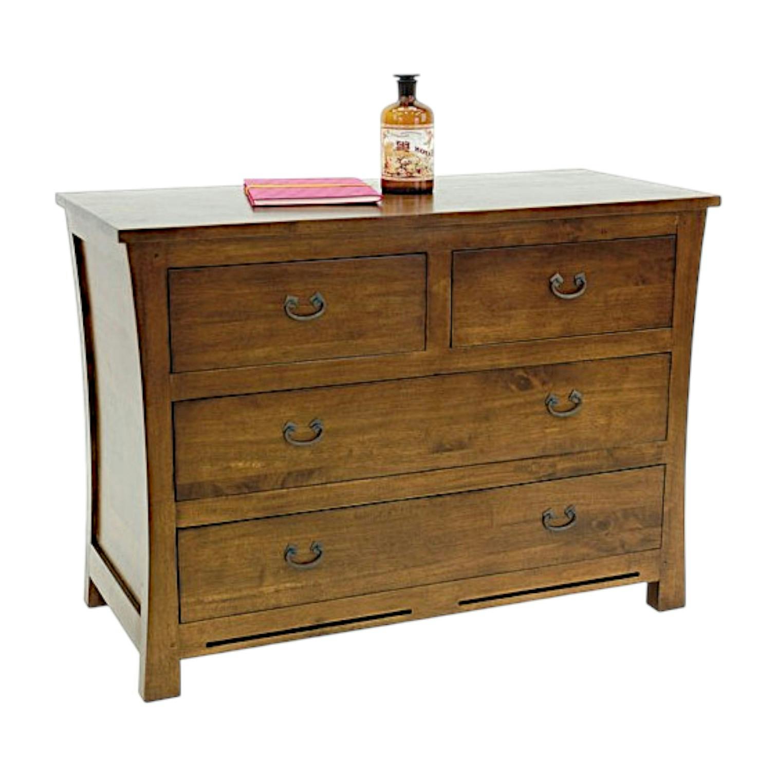 Commode chambre bois massif style exotique MAORI