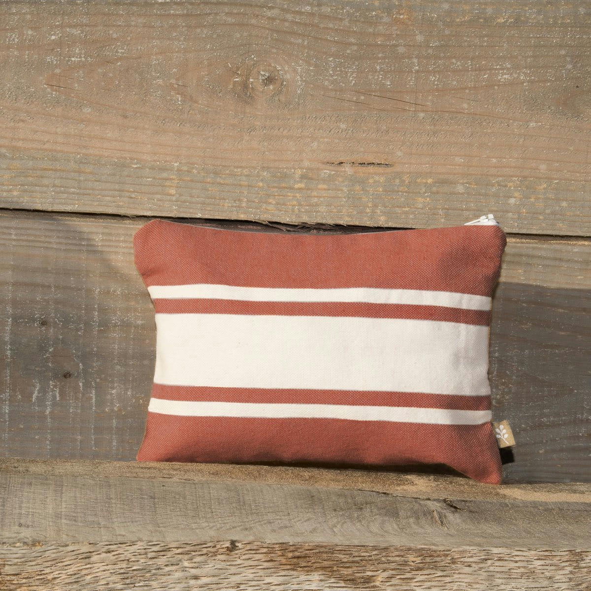 ST TROPEZ - Pochette de plage coton  18x24 terracotta